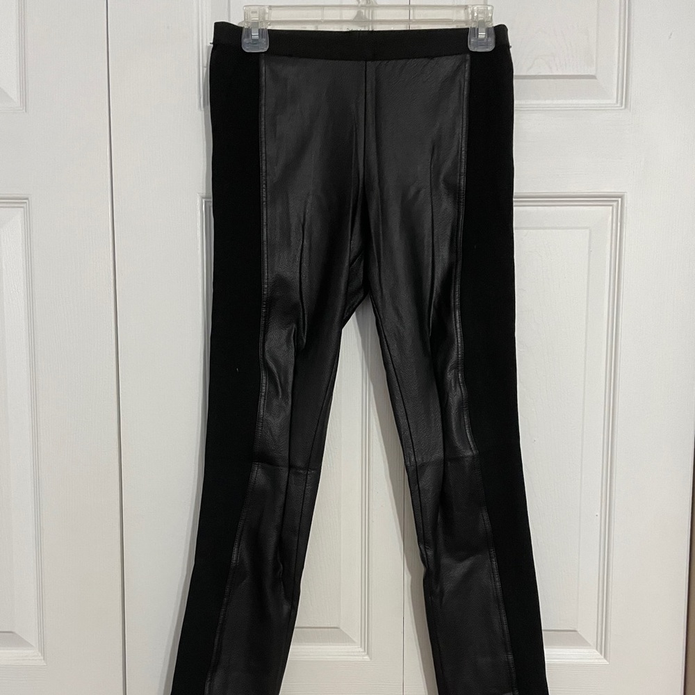 BCBG faux leather leggings